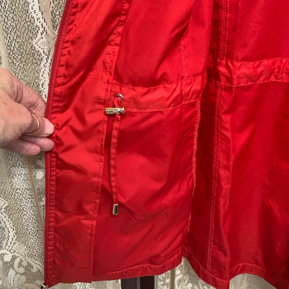 SUSAN GRAVER RED HOODED JACKET  WINDBREAKER - SZ XL - Picture 4 of 6